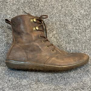 Vivobarefoot Gobi Hi Top Womens 8.5 Brown Leather Insulated Minimalist Boots